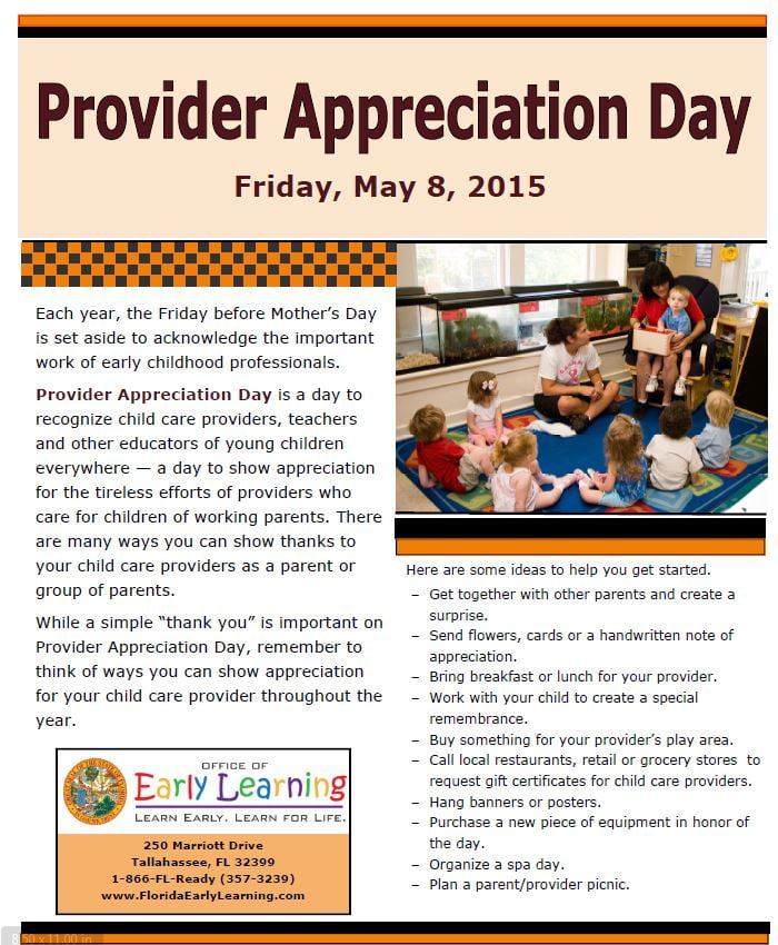 May 8th is Provider Appreciation Day!